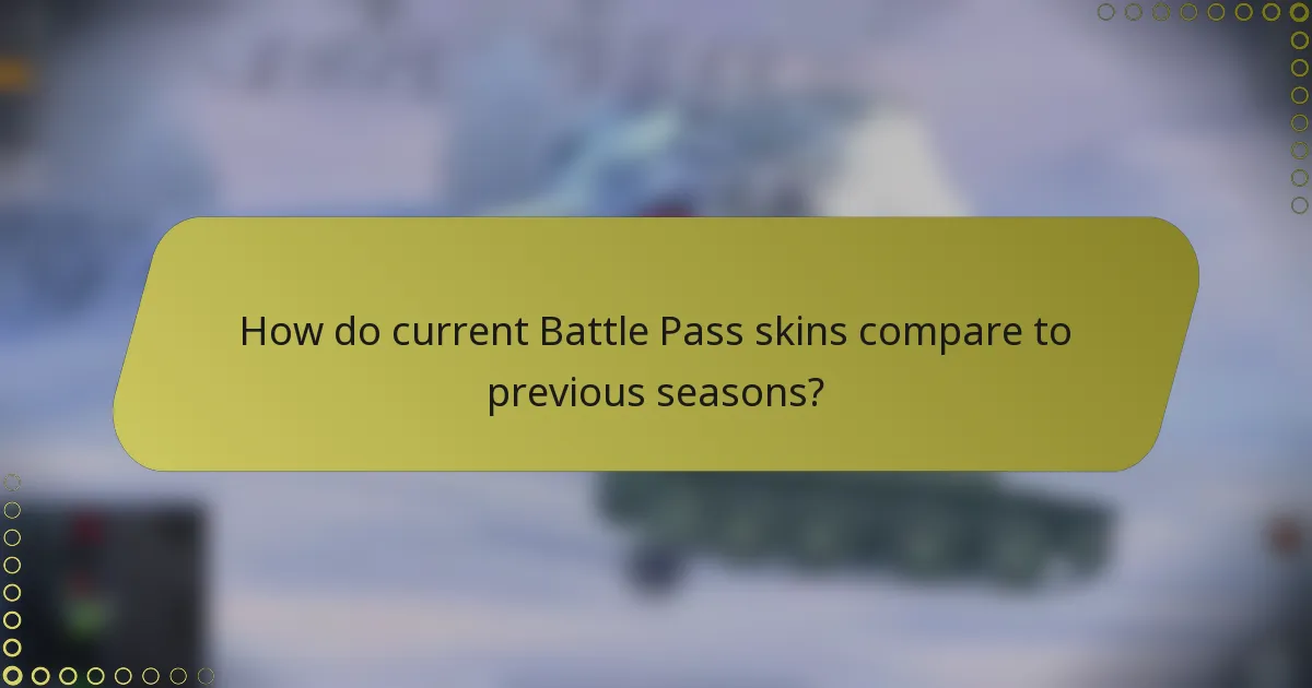 How do current Battle Pass skins compare to previous seasons?
