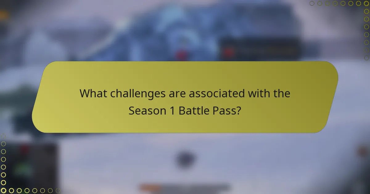 What challenges are associated with the Season 1 Battle Pass?