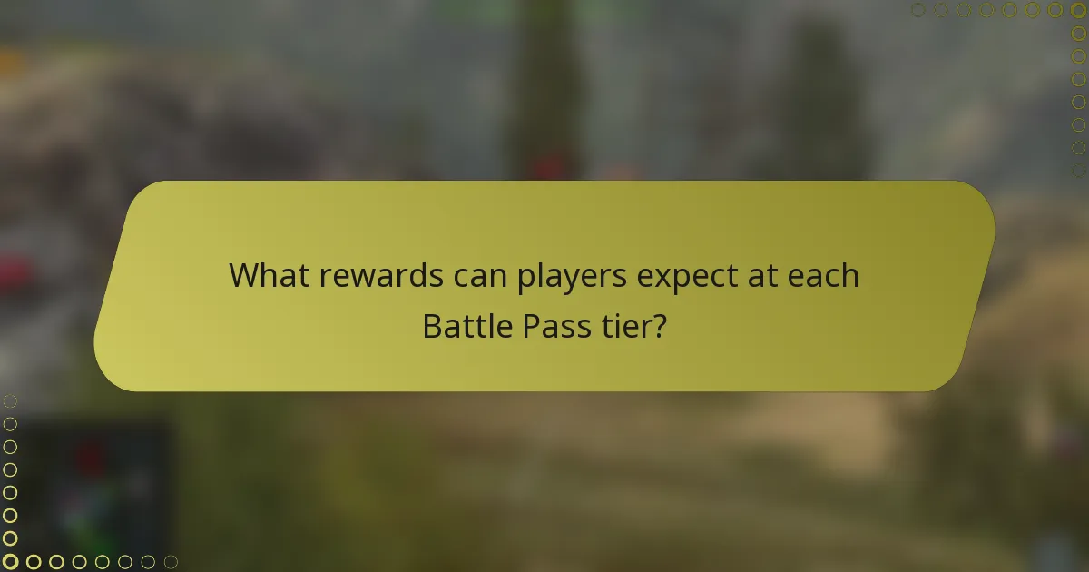 What rewards can players expect at each Battle Pass tier?